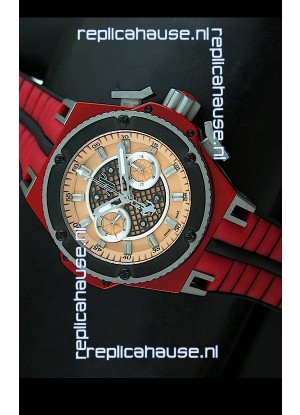 Hublot King Power Ferrari Edition Swiss Replica Watch - Red Strap