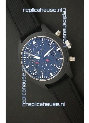 IWC Top Gun Full Ceramic Swiss Replica Watch in Blue Dial
