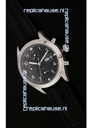 IWC Der Flieger Chronograph Swiss Replica Watch in Black