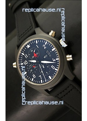 IWC Pilot Top Gun Chronograph Swiss Replica Watchin Dark Blue Dial