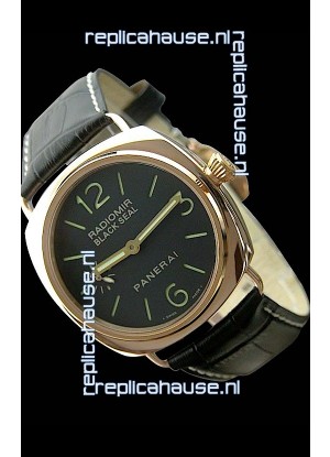 Panerai Radiomir Black Seal Swiss Watch in Pink Gold