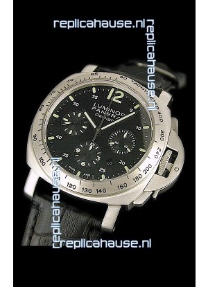 Panerai  Luminor DayLight Chrono Swiss Watch in Leather Strap