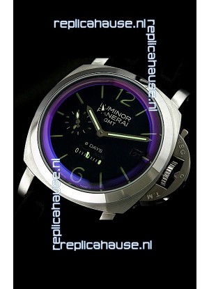 Panerai Luminor GMT 8 Days Watch in Black Dial