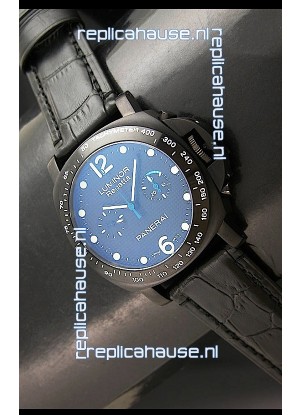 Panerai Luminor Regatta Swiss Watch in PVD Casing Leather Strap