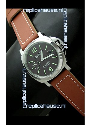 Panerai Luminor Marina Swiss Automatic Steel Watch in Black Dial