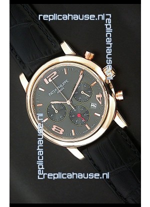 Patek Philippe Perpetual Calender Japanese Steel Watch in Grey Dial