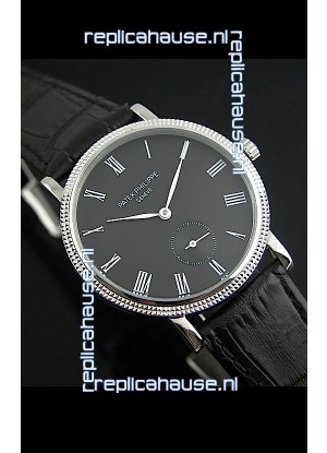 Patek Philippe Calatrava Japanese Mens Watch in Black Dial