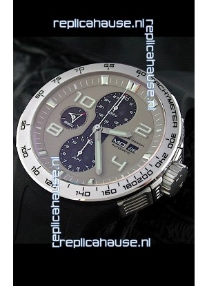 Porsche Design Flat Six P'6340 Swiss Chronograph Watch in Grey Dial