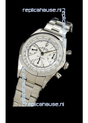 Rolex Oyster Chronograph Vintage Swiss Replica Watch in White Dial