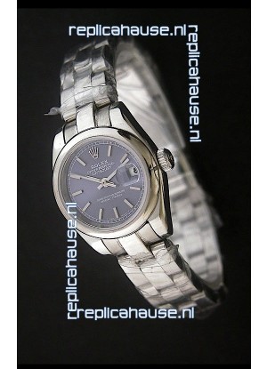 Rolex Datejust Oyster Perpetual Superlative ChronoMeter Swiss Watch in Blue Dial