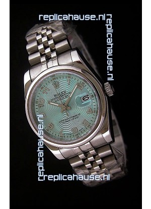 Rolex Datejust Mens Japanese Replica Watch in Light Blue Dial