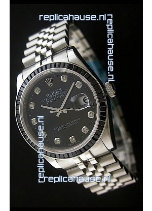Rolex Datejust Japanese Replica Automatic Watch in Black Dial