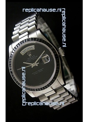 Rolex Day Date 2008 Japanese Replica Watch in Full Black Dial