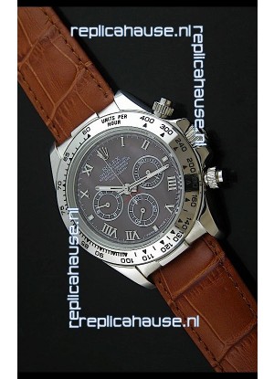 Rolex Daytona Japanese Replica Steel Watch in Grey Dial