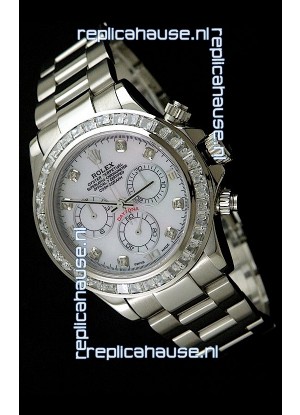 Rolex Oyster Perpetual Cosmograph Daytona Swiss Replica Watch in White Dial