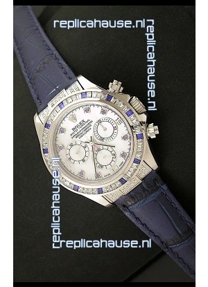 Rolex Oyster Perpetual Cosmograph Daytona Swiss Replica Watch in Blue Strap