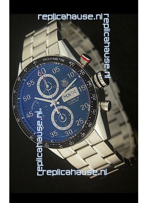 Tag Heuer Carrera Tachymeter Swiss Chronograph Watch in Blue Dial