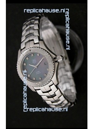 Tag Heuer Link Swiss Ladies Watch in Mother of Pearl Dark Green Dial