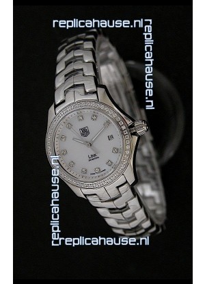Tag Heuer Link Swiss Ladies Watch in Mother of Pearl White Dial