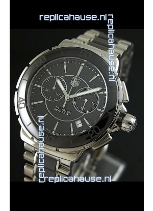 Tag Heuer Formula 1 Chronograph Swiss Replica Ceramic Ladies Watch in Black Dial