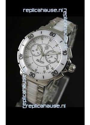 Tag Heuer Formula 1 Chronograph Swiss Replica Ceramic Ladies Watch in Ceramic Bezel