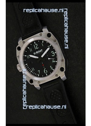 U-Boat Thousands of Feet Steel Watch in Black Dial