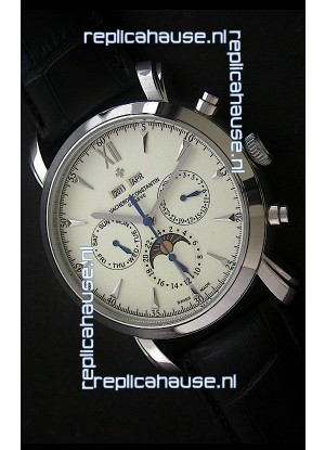 Vacheron Constantin Perpetual Calendar Japanese Watch in White Dial