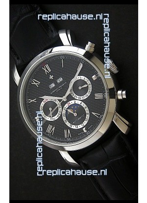 Vacheron Constantin Perpetual Calendar Japanese Watch in Black Dial