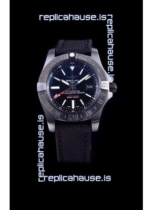 Breitling Avenger II BlackSteel GMT Swiss Replica Watch 1:1 Ultimate Swiss Replica Watch