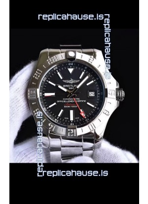 Breitling Avenger II Steel GMT Swiss Replica Watch 1:1 Ultimate Swiss Replica Watch