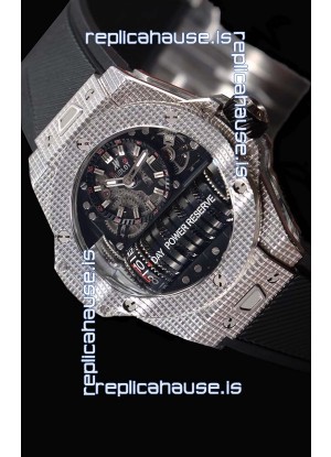 Hublot Big Bang MP-11 Power Reserve 3D Steel Carbon Replica Watch