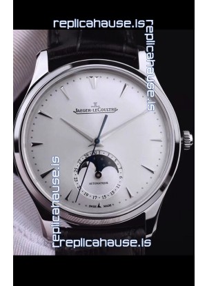 Jaeger LeCoultre Master Ultra Thin Moon Stainless Steel 1:1 Mirror Replica Watch 