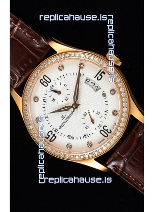 Jaeger LeCoultre Master Control Rose Gold Swiss Replica Watch 