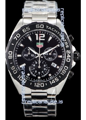 Tag Heuer Formula 1 Chronograph Swiss Quartz Replica Watch Black Dial 