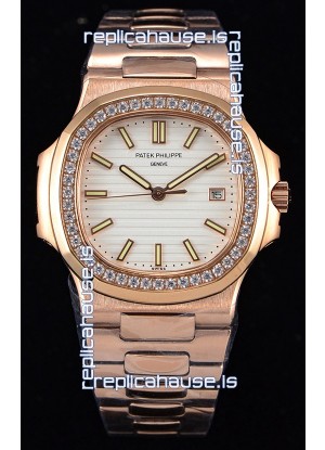 Patek Philippe Nautilus 5711/1R 1:1 Mirror Watch - Rounded Diamonds Bezel