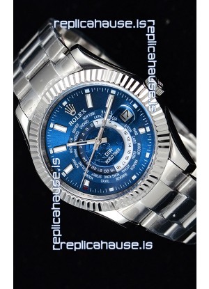 Rolex SkyDweller Swiss Watch in Steel Case - DIW Edition Blue Dial 