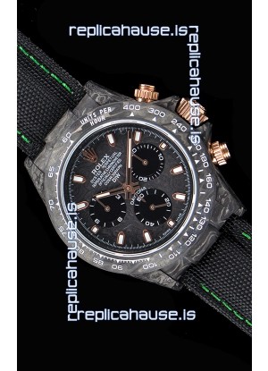 Rolex Daytona DiW Forged Cabon Casing 1:1 Mirror Replica with Nylon Strap 