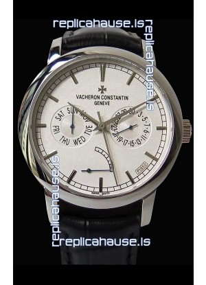 Vacheron Constantin Traditionnelle Day Date Steel Swiss Replica Watch 
