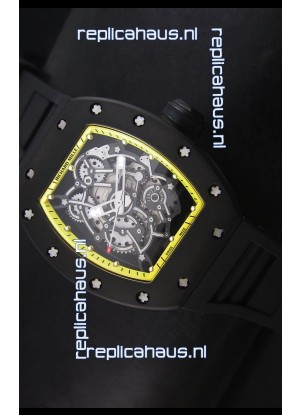 Richard Mille RM055 Bubba Watson Swiss Replica Watch in Yellow Indexes