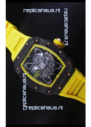 Richard Mille RM35-01 Rafael Nadal Edition Swiss Replica Watch in Yellow Indexes
