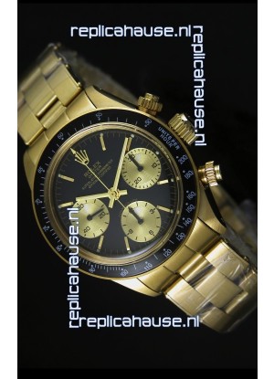 Rolex Daytona 6265 Cosmograph Black Dial in Gold Case