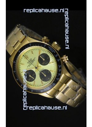 Rolex Daytona 6265 Cosmograph Metallic Gilt Dial in Gold Case