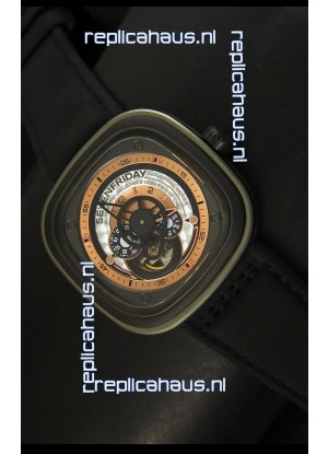 SevenFriday P-32 Black and Grey with Original Miyota 82S7 Movement - 1:1 Mirror Quality