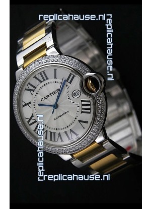 Cartier Ballon Bleu Swiss Replica Automatic Watch in White Dial