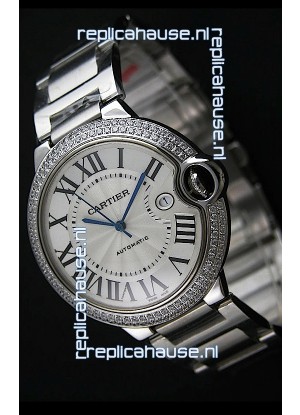 Cartier Ballon Bleu Swiss Replica Automatic Watch in White Dial