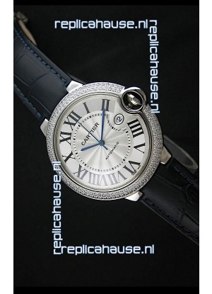Cartier Balon de Swiss Replica Automatic Watch in White Dial
