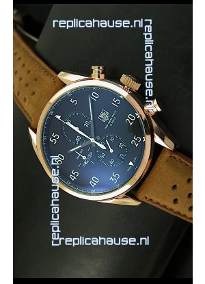 Tag Heuer Carrera 1887 SpaceEX Edition Japanese Quartz Watch in Pink Gold