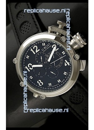 U-Boat Flightdeck Rattrapante Japanese Automatic Watch in Steel Casing