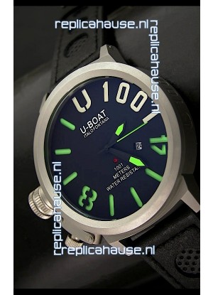 U Boat U-1001 Edition Japanese Drive Automatic Steel Watch in Green Markers
