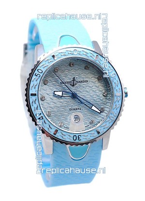 Ulysse Nardin Lady Diver Starry Night Replica Watch in Blue Dial